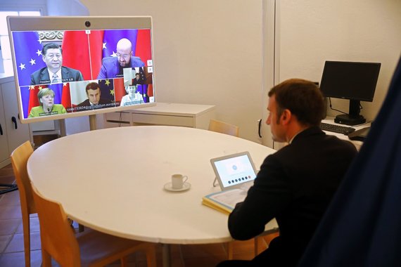 Photo by Scanpix / SIPA / Videoconference of EU leaders and Xi Jinping