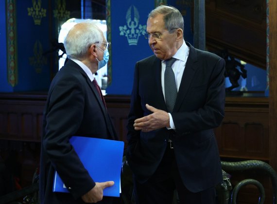 AFP / Photo by Scanpix / Meeting between Joseph Borrell and Sergei Lavrov