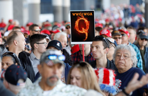 Reuters / Photo by Scanpix / QAnon, a group of conspiracy theorists convinced that Donald Trump is the savior of the world.