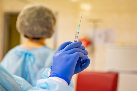 Photo by Saulius Žiūra / Vaccination of doctors at Vilnius City Clinical Hospital against COVID-19