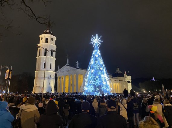 Luko Balandžio / 15min nuotr./Kalėdų eglės įžiebimas Vilniuje