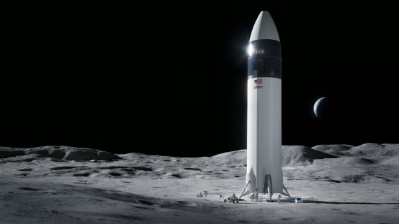 Scanpix / AP Photo / This is how SpaceX engineers imagine landing on the Moon.