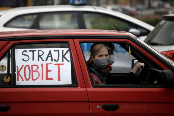 Reuters / Scanpix photo / Protest of women against abortion ban in Poland