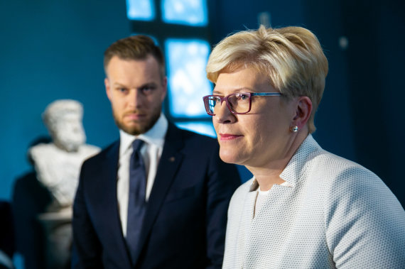 Photo by Žygimantas Gedvila / 15min / Gabrielius Landsbergis, Ingrida Šimonytė