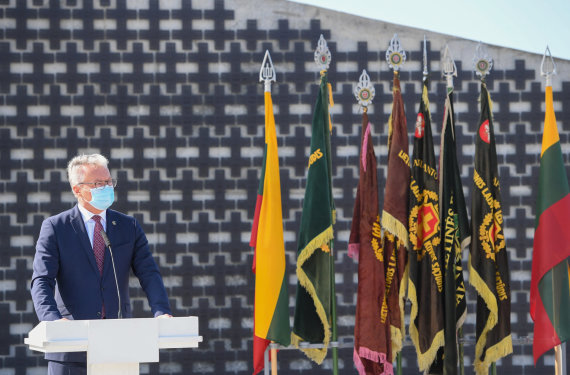 Photo by R.Dačkus / The president participated in the inauguration of the monument to the Lithuanian partisans