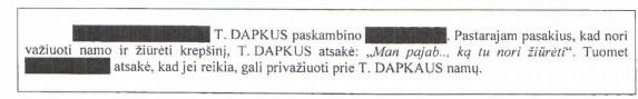 Ištrauka iš VSD rašto/T.Dapkaus ir teisėjo pokalbis