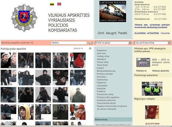 Nuotrauka iš interneto/Vilniaus policijos interneto svetainė