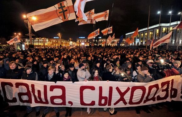 AFP/„Scanpix“ nuotr./2010-ųjų protestas Minske