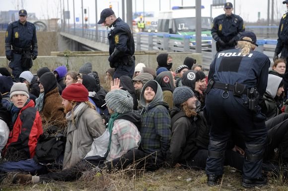 „Reuters“/„Scanpix“ nuotr./Protestai Kopenhagoje