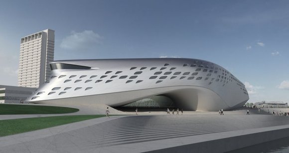 Projektų autorių vizualizacijos/Guggenheimo muziejus (Z.Hadid projektas)