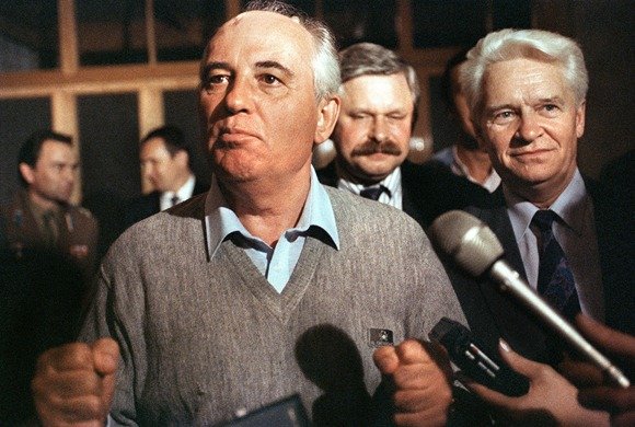 AFP/„Scanpix“ nuotr./Sovietų sąjungos prezidentas Michailas Gorbačiovas (1991 m. rugpjūčio 21 d.)
