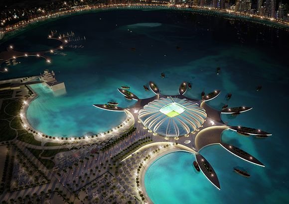 „Scanpix“ nuotr./Futbolo stadiono vizualizacija Katare.