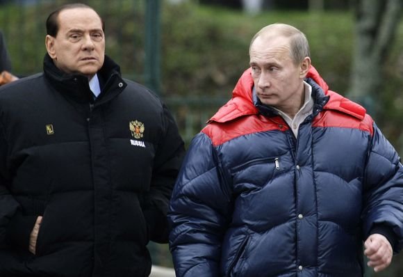 AFP/„Scanpix“ nuotr./V.Putinas ir S.Berlusconi