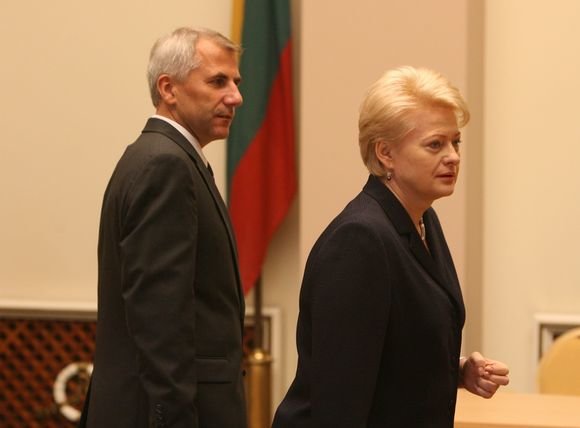 Irmanto Gelūno / 15min nuotr./Vygaudas Ušackas ir Dalia Grybauskaitė 2009 metais
