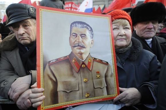 AFP/„Scanpix“ nuotr./Maskvoje iki šiol daug žmonių, kurie palaiko Stalino idėjas