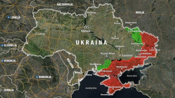 Ukrainos žemėlapis 2023 06 08