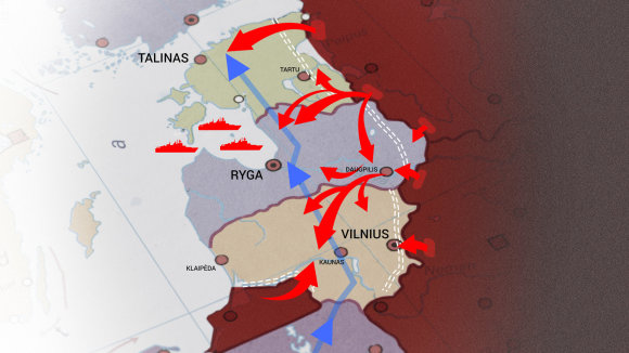 Rusijos puolimo scenarijus. 15min montažas remiantis pratybų medžiaga 