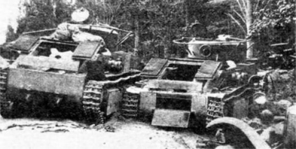 VLE nuotr./Alytaus mūšyje palikti SSRS kariuomenės tankai Т-28