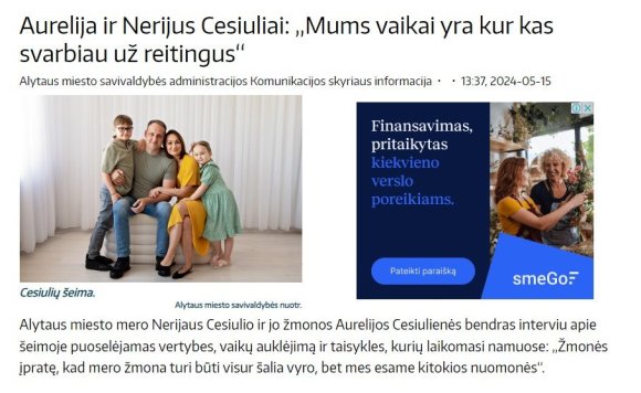 15min nuotr./Interviu su N.Cesiuliu ir jo sutuoktine alytusplius.lt