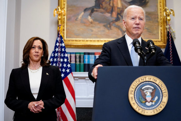 „Reuters“/„Scanpix“/JAV prezidentas Joe Bidenas ir viceprezidentė Kamala Harris