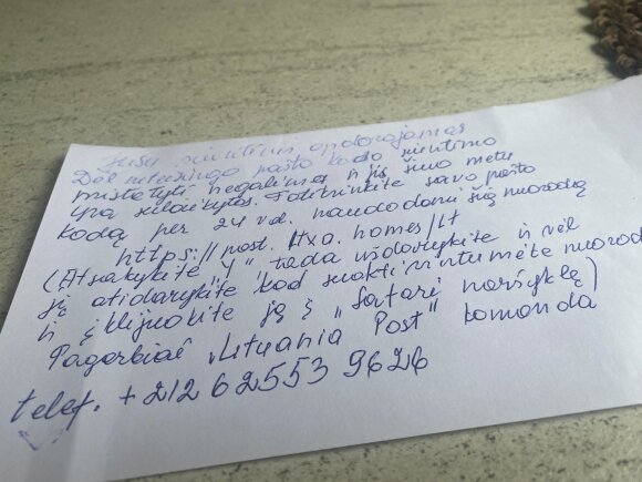 Skaitytojos archyvas/Raštelis