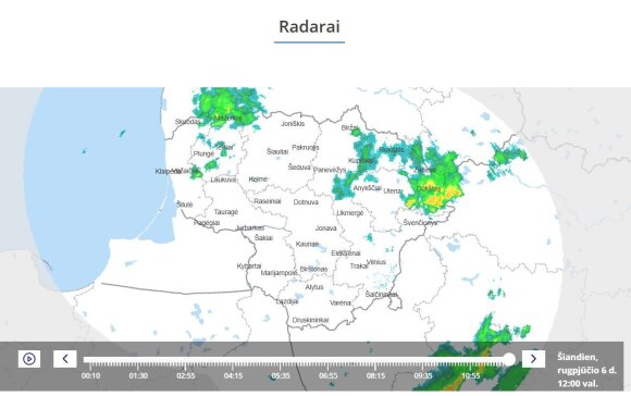 Meteo.lt radaro duomenys