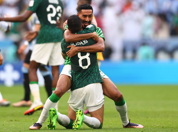 Imago / Scanpix nuotr./Saudo Arabijos futbolininkų triumfas