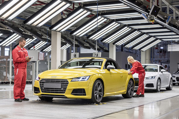 Naujo „Audi TT“ kabrioleto gamybos linija