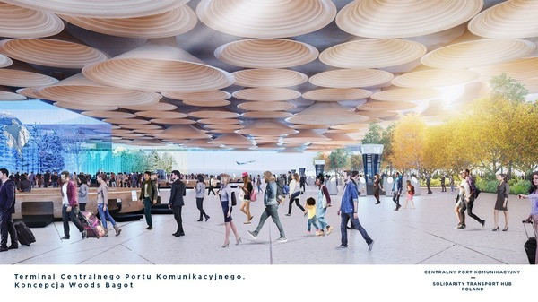 Woods Bagot/Architektų pasiūlymai Lenkijos oro uostui