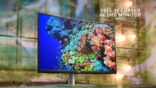 Partnerio nuotr./Dell 32 Curved 4K (S3221QS) monitorius