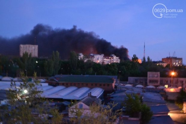 0629.com.ua nuotr./Dūmai Mariupolyje