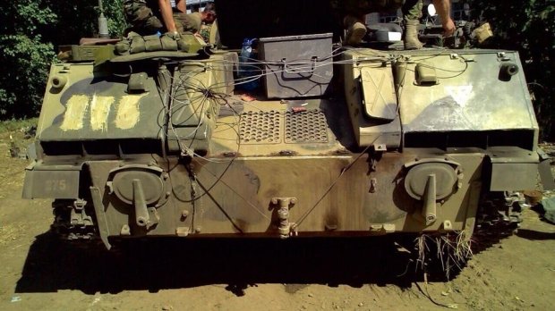 Romano Bačkalos nuotrauka/Konfiskuota karinė desantininkų mašina