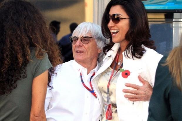 Bernie Ecclestone'as ir jo naujoji žmona Fabiana Flosi