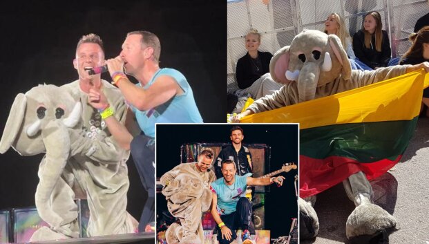 &bdquo;Coldplay&ldquo; koncerte lietuvis sulaukė neįtikėtino pasiūlymo: &bdquo;kaltininkas&ldquo; &ndash; dramblio kostiumas