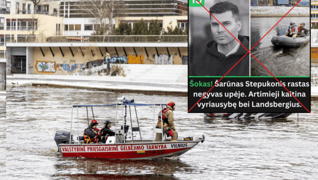 Ar tikrai &Scaron;arūnas Stepukonis rastas upėje? Portalas 15min to niekada neskelbė