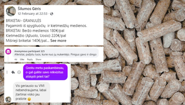 Nusipirko briketų, bet liko tu&scaron;čiomis: klientų per soc. tinklus ie&scaron;kojusiems prekeiviams &ndash; du ikiteisminiai tyrimai