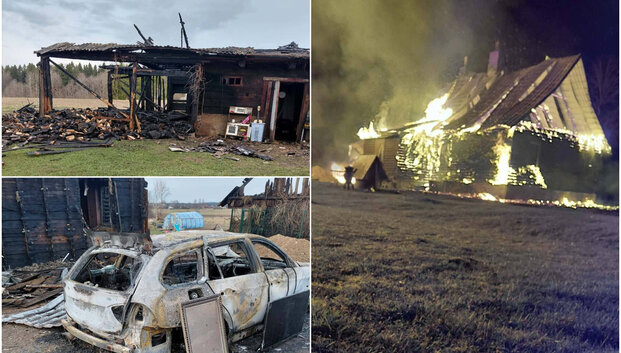 Nelaimė Tel&scaron;ių rajone: &scaron;eima liko be namų