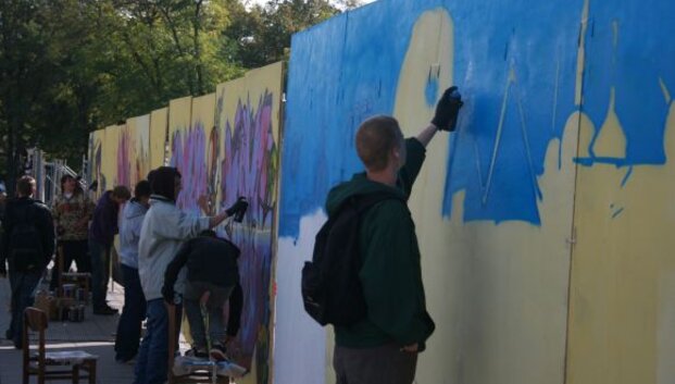 Klaipėdoje plu&scaron;ėjo grafiti meistrai (nuotraukos)