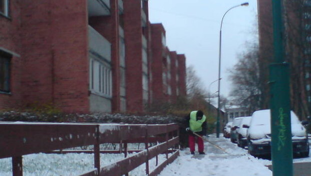 Klaipėdą nubalino pirmasis sniegas