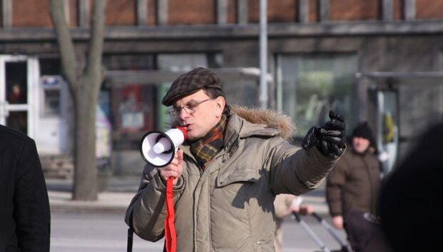 Klaipėdoje mitingavo Lietuvos tvarka nepatenkinti rusai