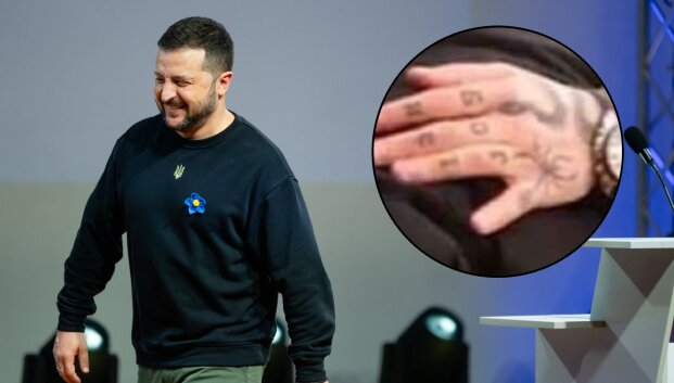 Ar tikrai ant Volodymyro Zelenskio pir&scaron;tų i&scaron;tatuiruoti rusi&scaron;ki žodžiai &bdquo;Dievo nėra&ldquo;?