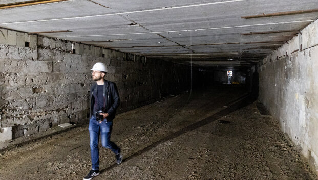 V.Benkunskas: atrastas tunelis Vilniaus centre galėtų tapti požemine perėja, priedanga