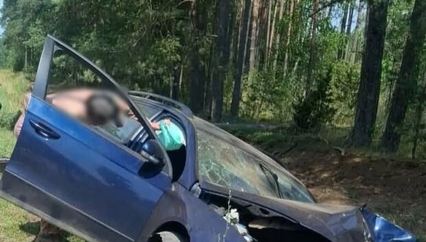 Siaubinga avarija Dzūkijoje: automobilis rėžėsi į medį, keturi sužaloti, visi girti kaip pėdai
