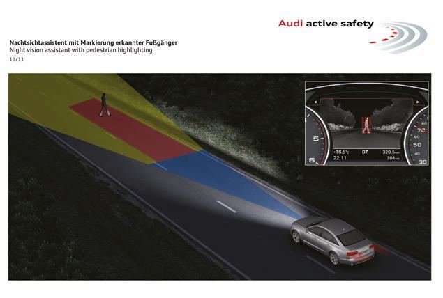Gamintojo nuotr./„Audi“ naktinio matymo vaizdo sistemos konceptas