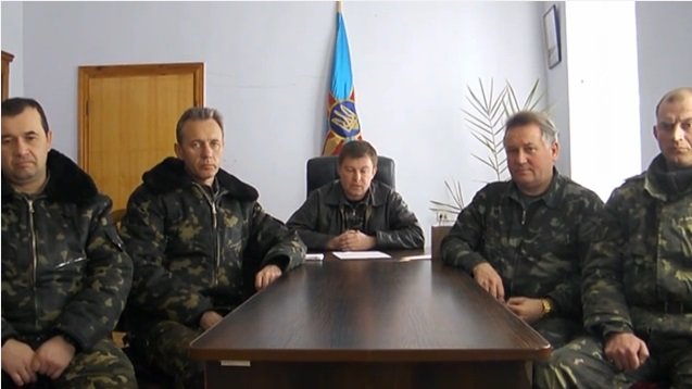 Stop kadras/Ukrainos karinio dalinio Belbeke vadas Julijus Mamčuras