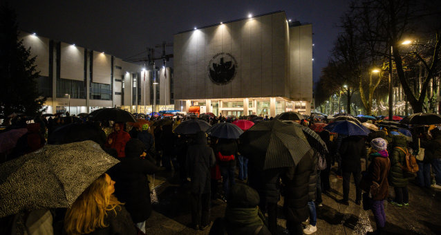 Protestas „Dešimt minučių tylos“ Kaune