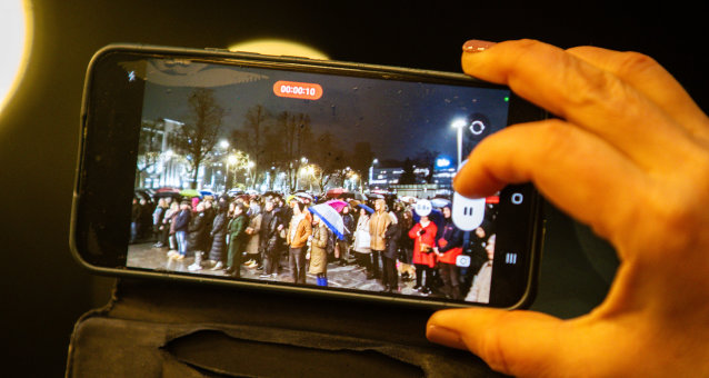 Protestas „Dešimt minučių tylos“ Kaune