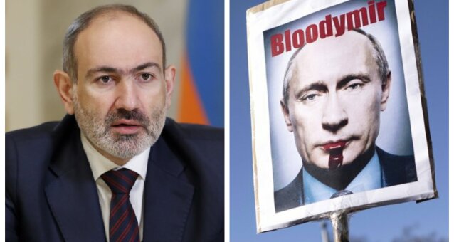 Nikolas Pa&scaron;inianas ir Vladimiras Putinas