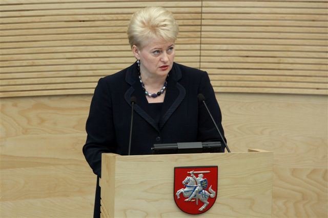 lrp.lt nuotr./Prezidentės Dalios Grybauskaitės 2011 m. pranešimas