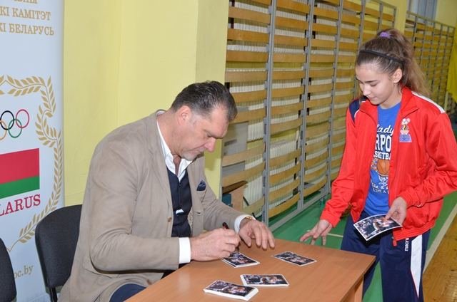 Baltarusijos olimpinio komiteto nuotr./Arvydas Sabonis Baltarusijoje